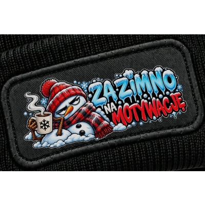Czapka Zimowa Za Zimno Na Motywację, Śmieszna czapka z nadrukiem
