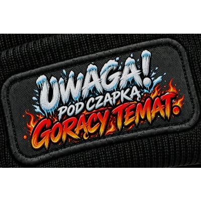 Czapka Zimowa Śmieszna Gorący Temat, Czapka z zabawnym tekstem