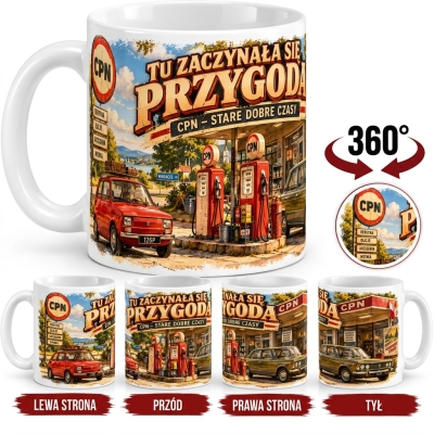 Kubek auta PRL CPM STARE DOBRE CZASY 330ml