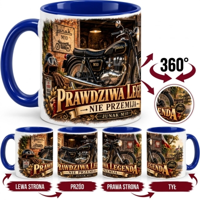 Kubek Niebieski Junak M10 Prawdziwa Legenda Nie Przemija PRL 330 ml