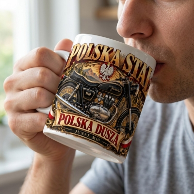 Kubek Biały Junak M10 Polska Stal PRL 330 ml