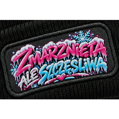 Czapka Zimowa Zmarznięta Ale Szczęśliwa, śmieszna czapka zimowa