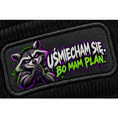 Czapka Zimowa Uśmiecham Się Bo Mam Plan, Śmieszna czapka z nadrukiem