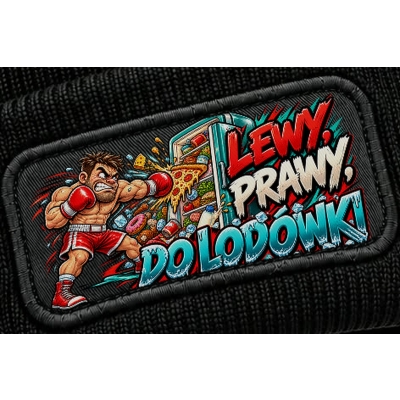 Czapka Zimowa Sporty Walki Lewy Prawy i Do Lodówki, śmieszna
