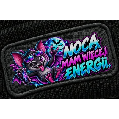 Czapka Zimowa Nocą Mam Więcej Energii, Zabawna czapka