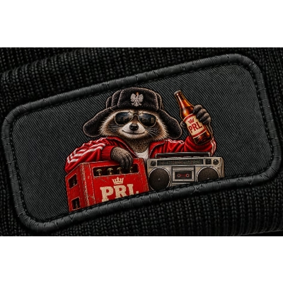 Czapka Zimowa PRL Racoon Prl, Retro z humorem